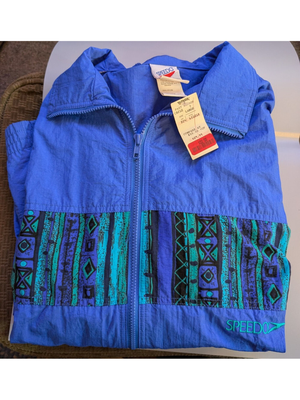 Vintage 90s Speedo Windbreaker Jacket | New With Tags (NWT) Deadstock | Size Lg